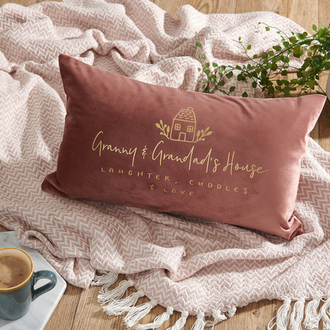 Personalised Grandma Velvet Cushion - Sunday's Daughter