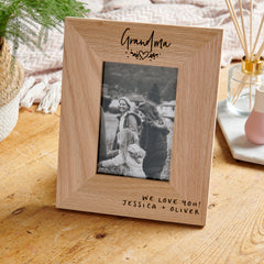 Personalised Wooden Grandparent Photo Frame - Mother's Day gifts for Grandma - Sunday's Daughter