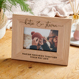 Personalised Wooden Engraved Photo Frame