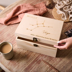 Personalised Engraved Star Sign Keepsake Box - Sunday's Daughter