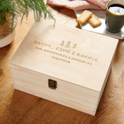 Personalised Adventure Father's Day Gift Keepsake Box - Sunday's Daughter