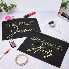 Personalised Bridesmaid Make Up Bag - Sunday's Daughter