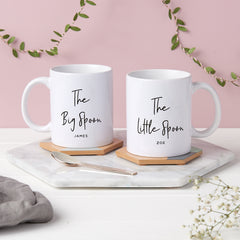 Big Spoon, Little Spoon Personalised Mug Set