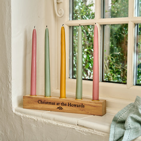 Personalised Family Christmas Candle Stick Holder - Sunday's Daughter