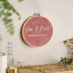 Personalised Couples Velvet Hoop