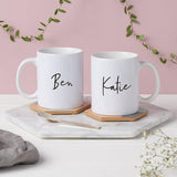 Matching Personalised Couples Mug Set