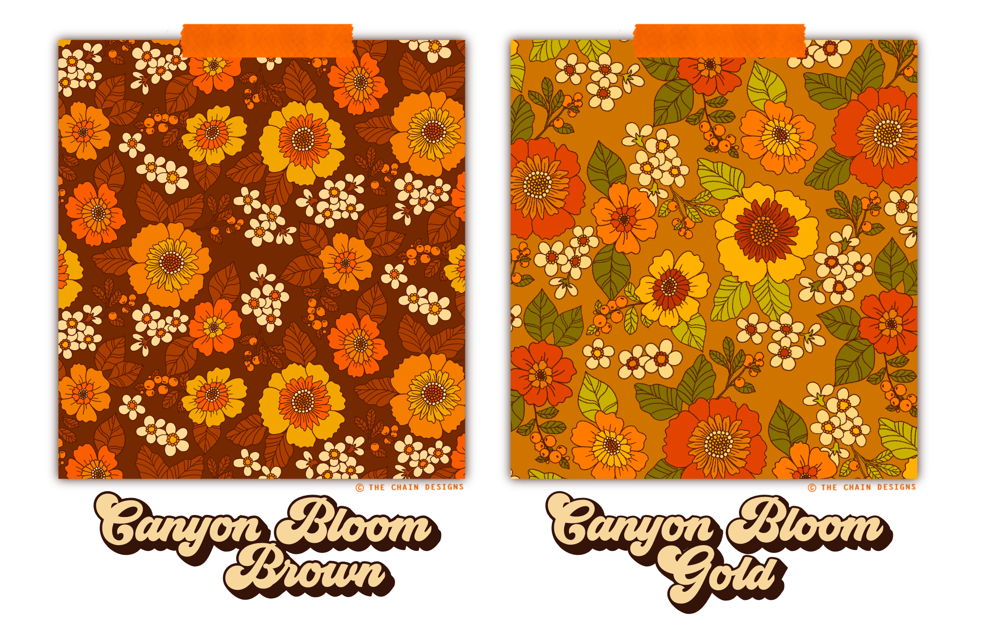 Canyon Bloom Brown & Canyon Bloom Gold