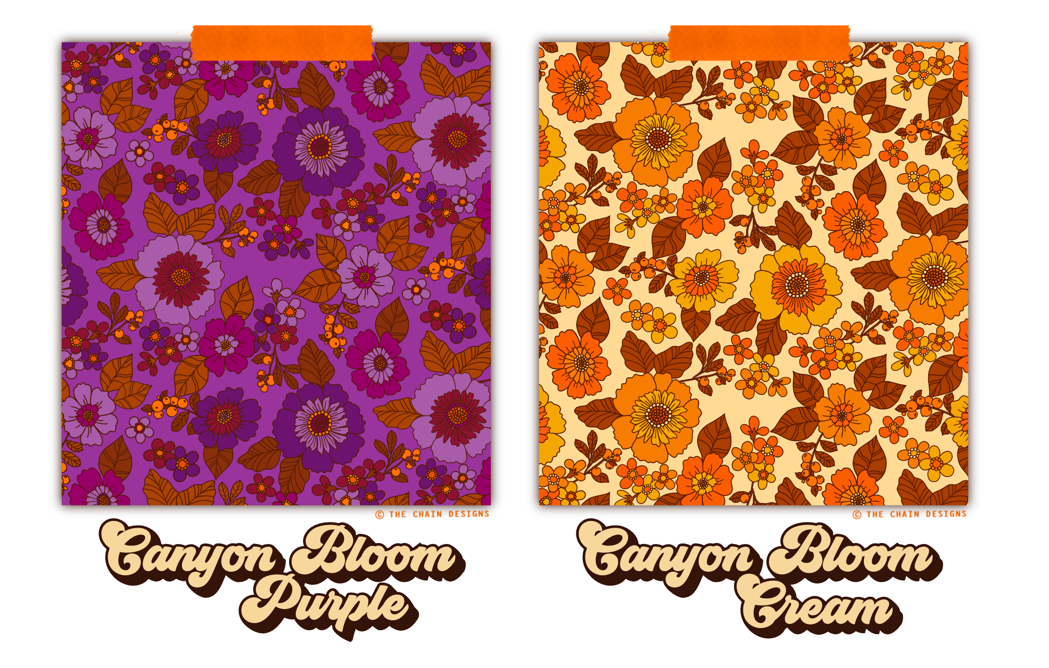 Canyon Bloom Purple & Canyon Bloom Cream