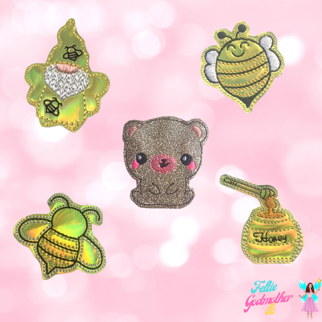 Bears and the Bees Feltie Design Bundle
