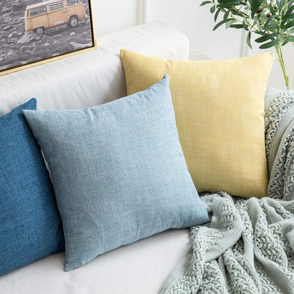 Linen solid pillow covers