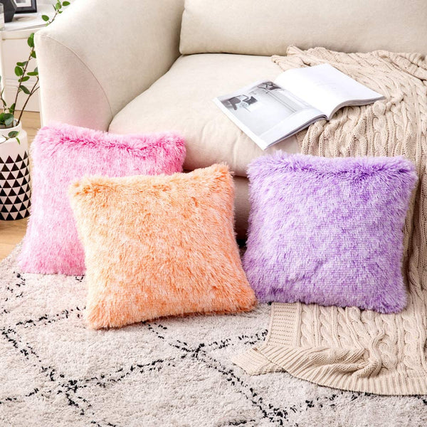 Fluffy Fur Plush Pillow Case Shaggy Home Sofa Decor Soft Cushion Cover Throw  Hot