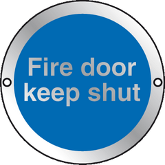 Fire door keep shut prestige sign