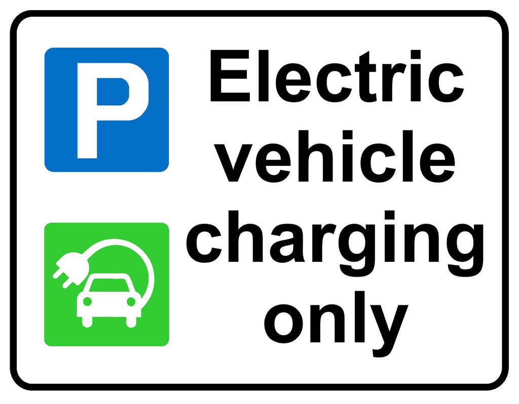 Electric vehicle charging sign Dibond Aluminium signs MJN Safety