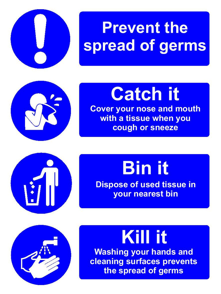 Prevent The Spread Of Germs Sign Catch It Bin It Kill It – Mjn