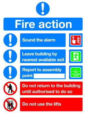 Fire action notice | Signs supplier | Mandatory fire action signs – MJN ...