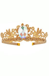 Handmade Princess Crown - Clear Gold