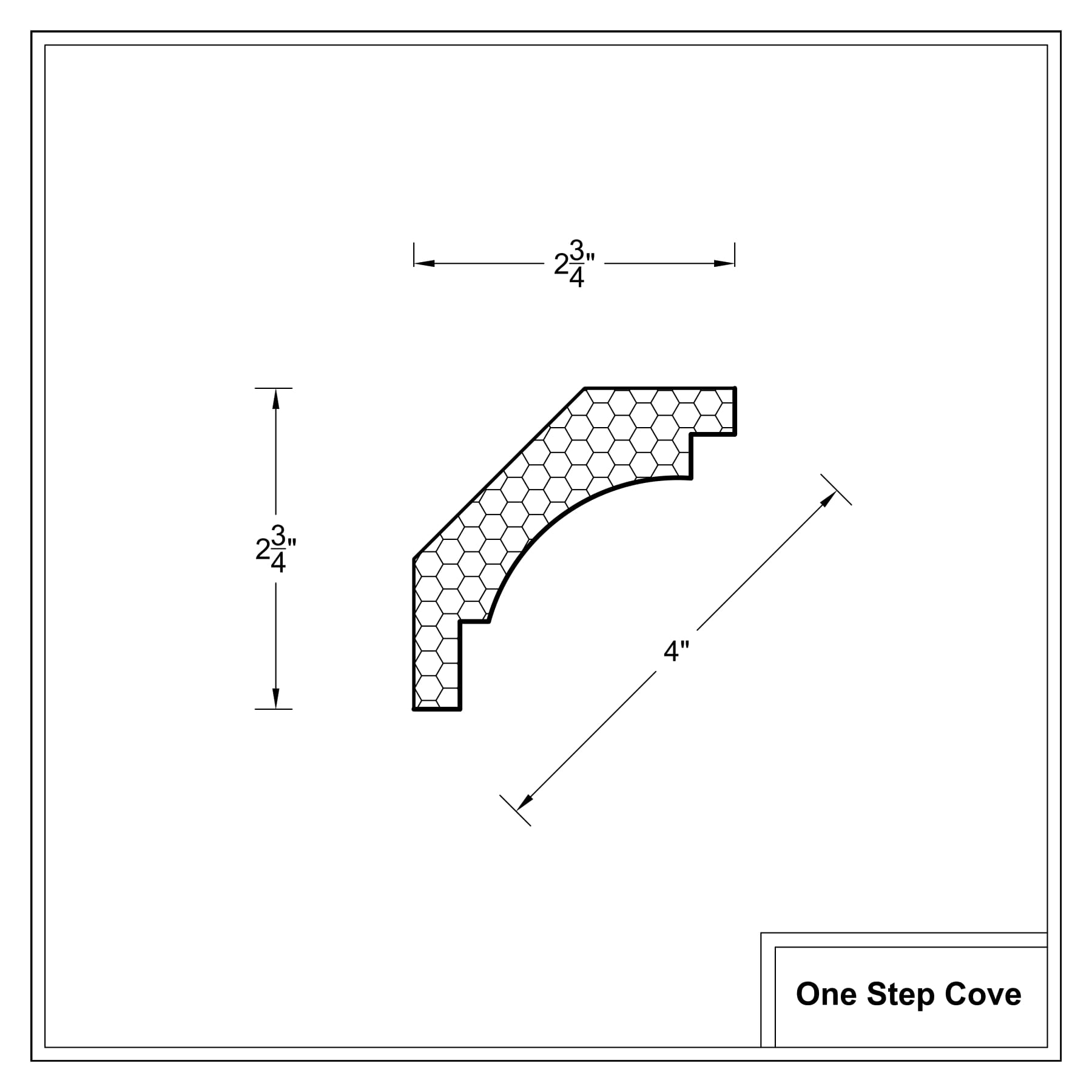 Crown moulding - One Step Cross Sections