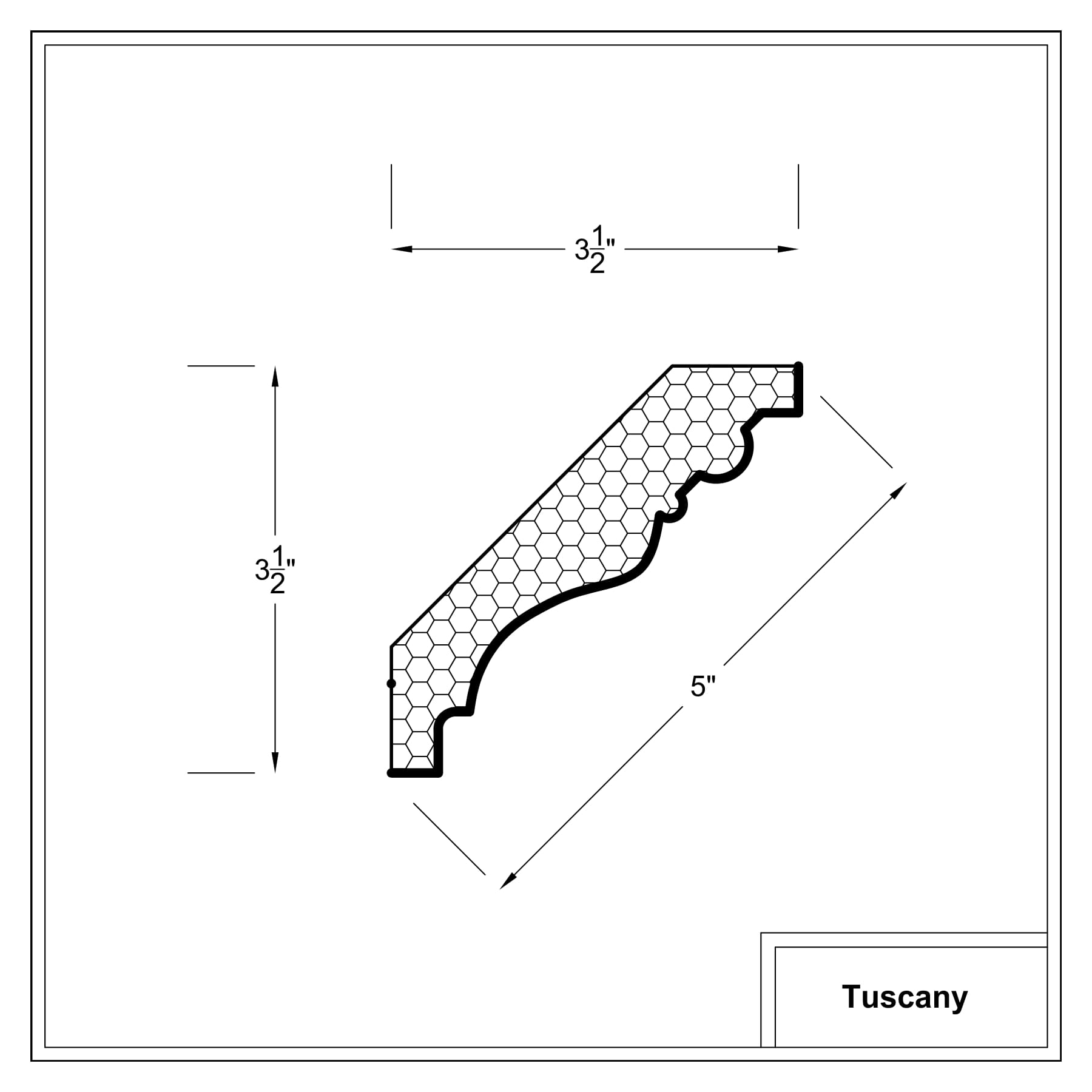 Crown moulding - Tuscany Cross Sections