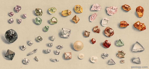 Diamonds of various colours