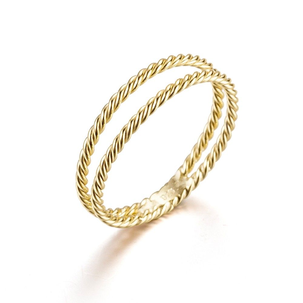 DOPPELT GEDREHTER RING, 925 Sterling Silber Ring – silberx