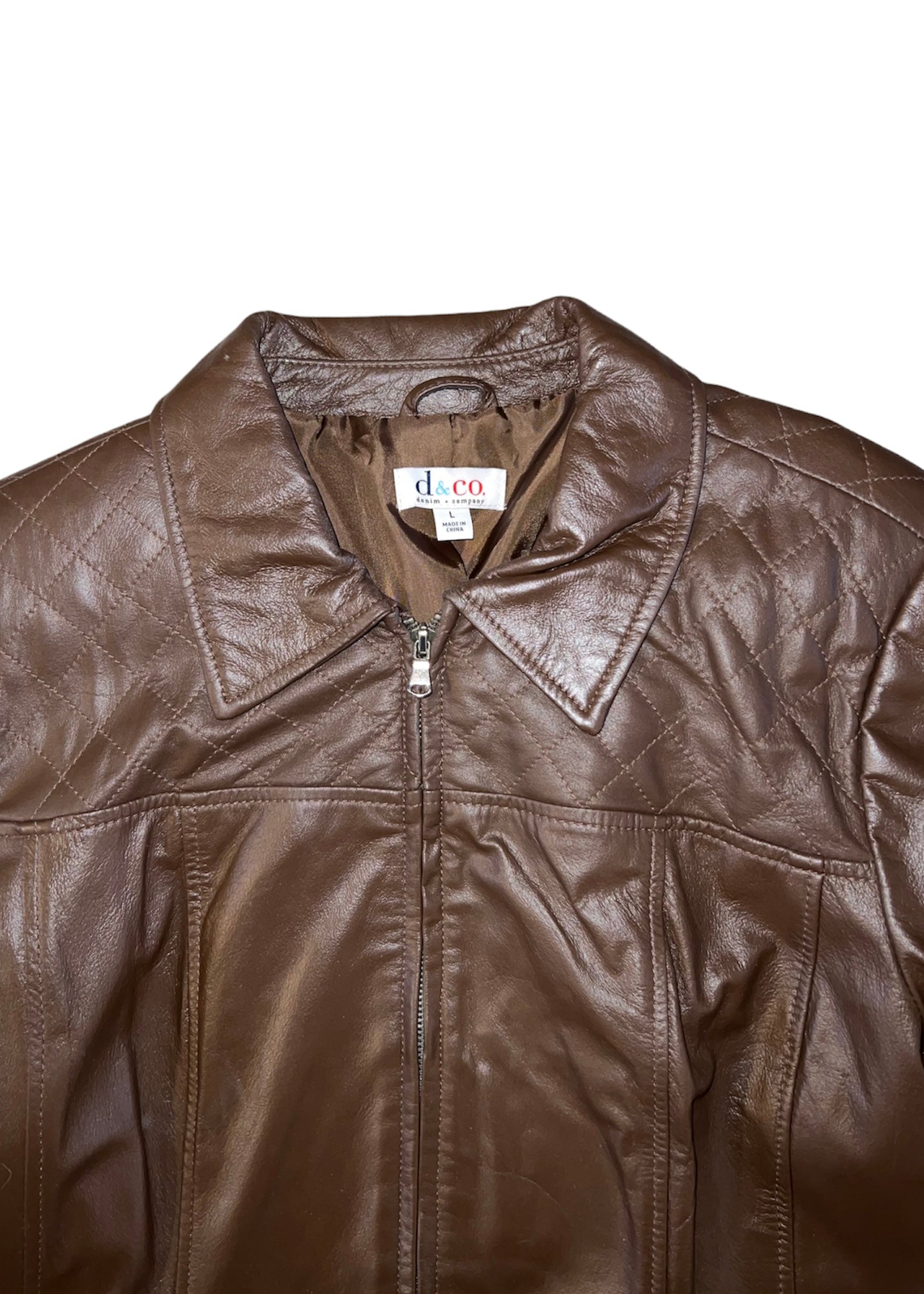 VINTAGE 90s BROWN LEATHER JACKET (s-l) – Here Before Us