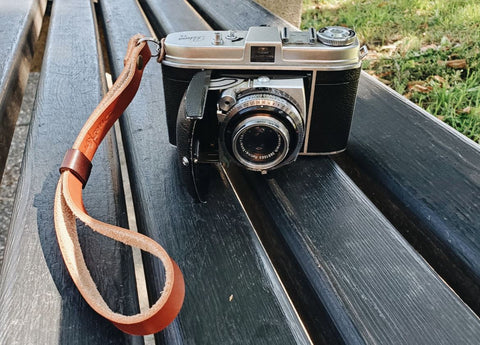 The Classic Leather Camera Wrist Strap by Due North Leather Goods