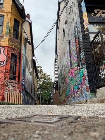 image of the famous Graffiti Alley in Toronto