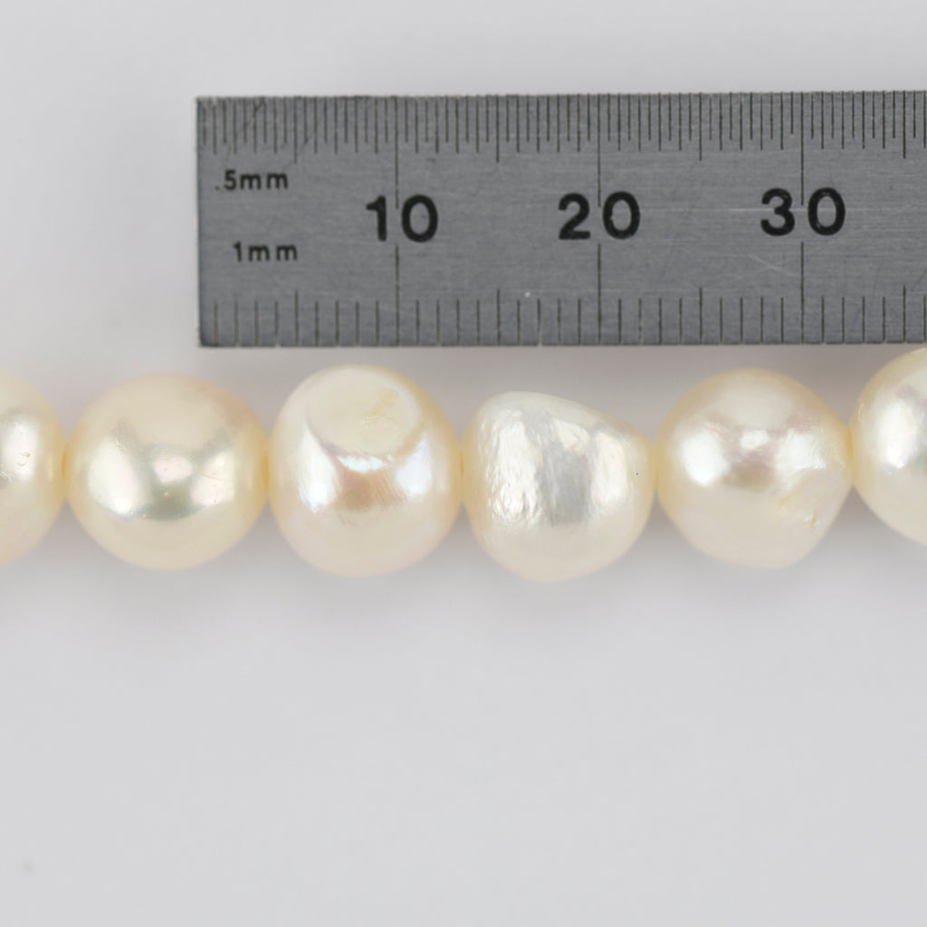 Pearls, Large White 10mm Potato – Nomad Beads