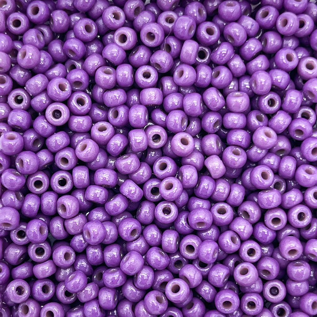 Thebeadchest Translucent Purple Matte Glass Seed Beads (4mm) - 24 inch Strand of Quality Glass Beads, Adult Unisex, Size: 4 mm