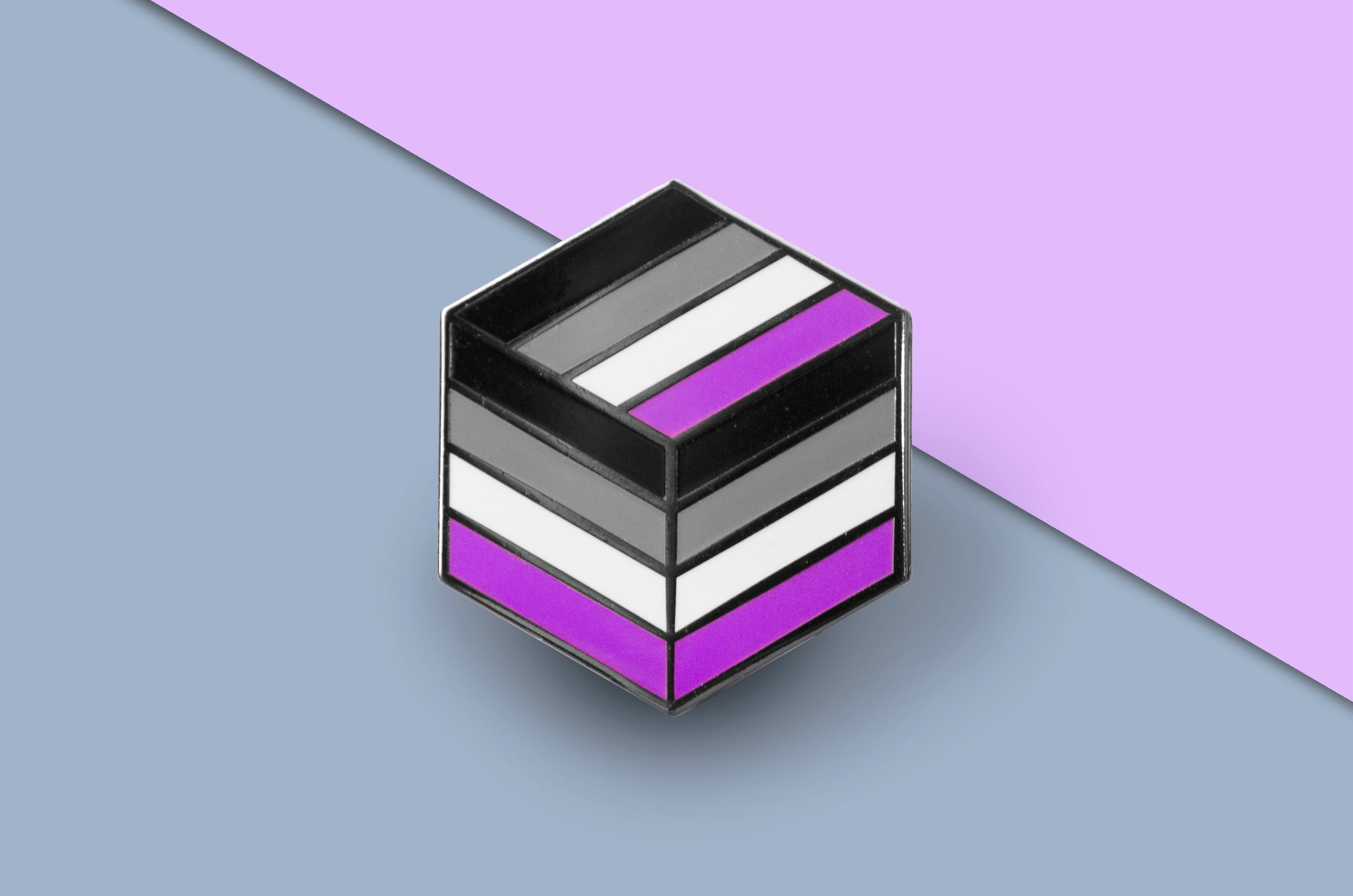 Asexual Pride - Flag Cube Pin