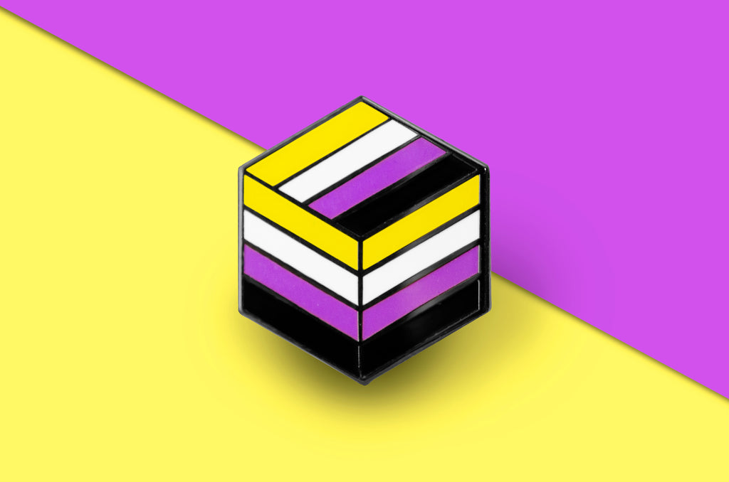 Non-Binary Pride - Flag Cube Pin