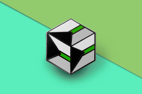 Demiromantic Proud Cube Pin