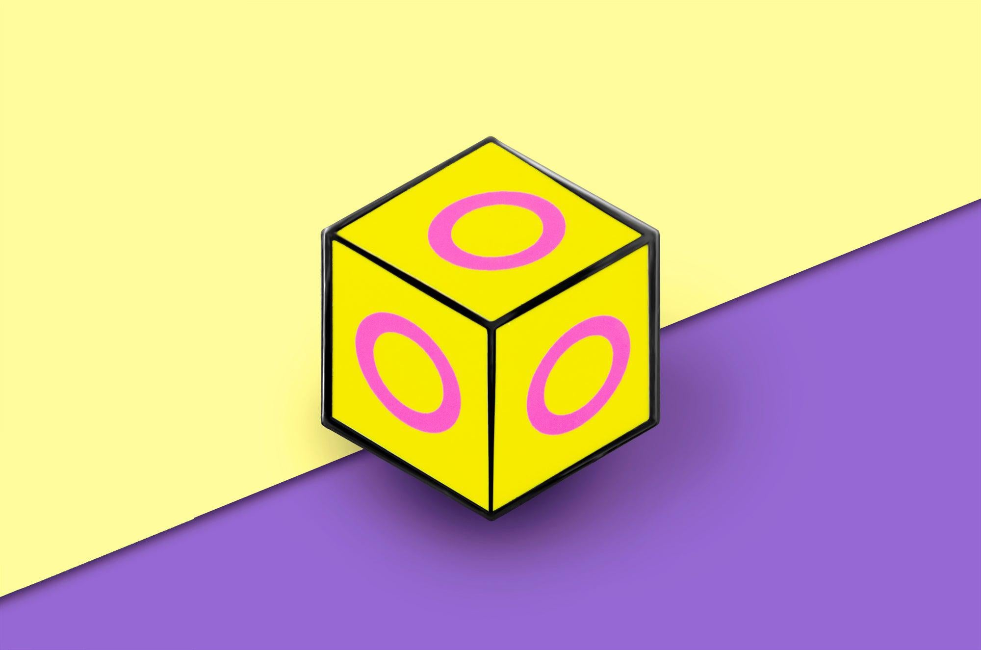 Intersex Pride - Flag Cube Pin