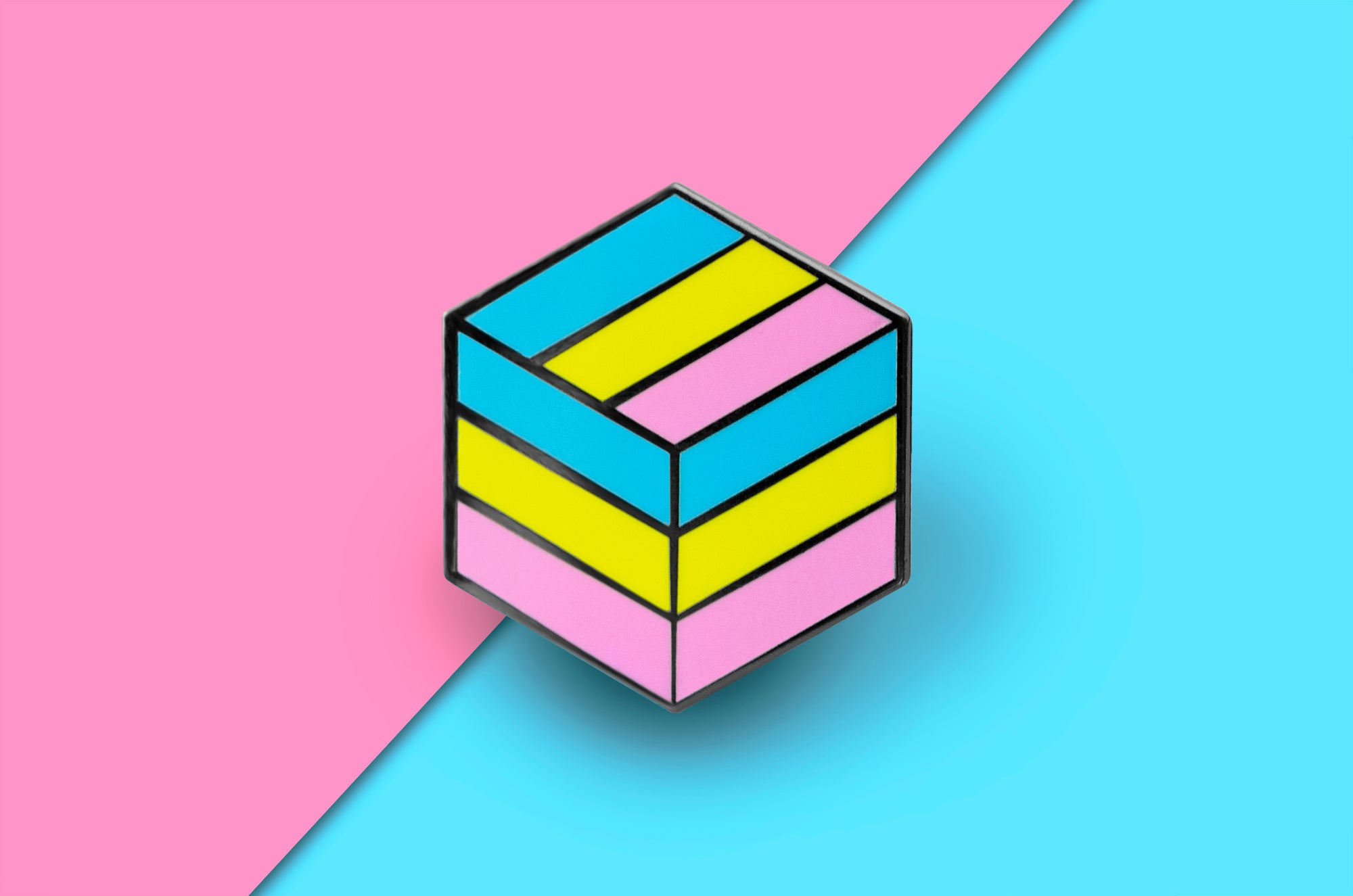 Pansexual Pride - Flag Cube Pin