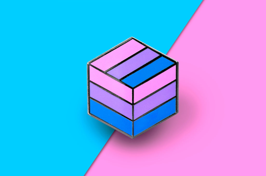 Bisexual Pride - Flag Cube Pin