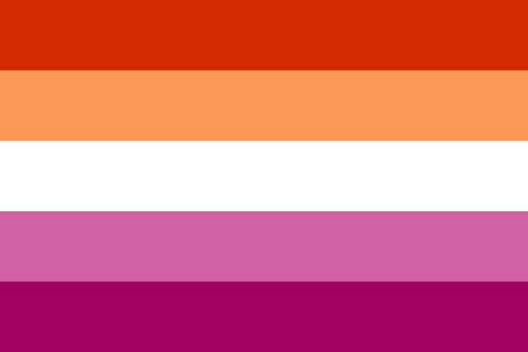 2018 5 stripe lesbian flag