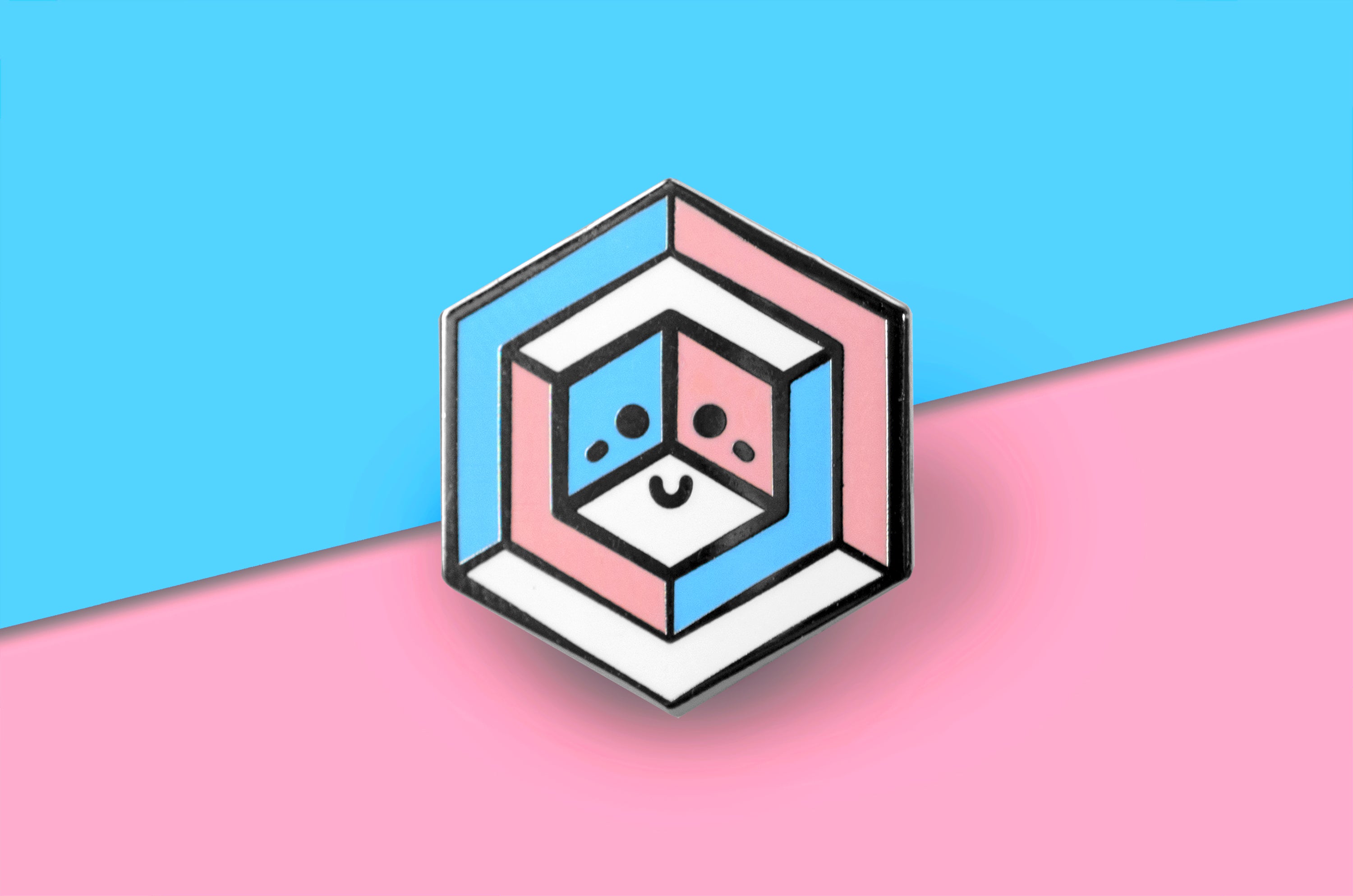 Transgender Pride - Proud Cube Pin