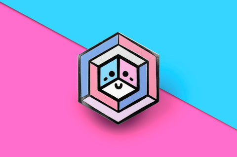 Bigender Pride - Proud Cube Pin