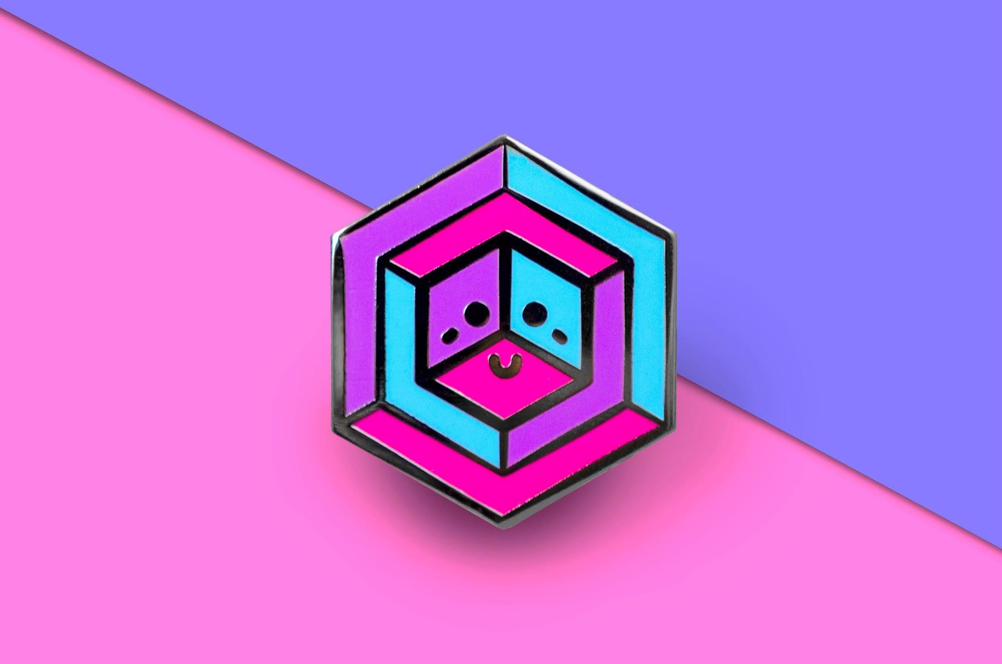 Androgyny Pride - Flag Cube Pin