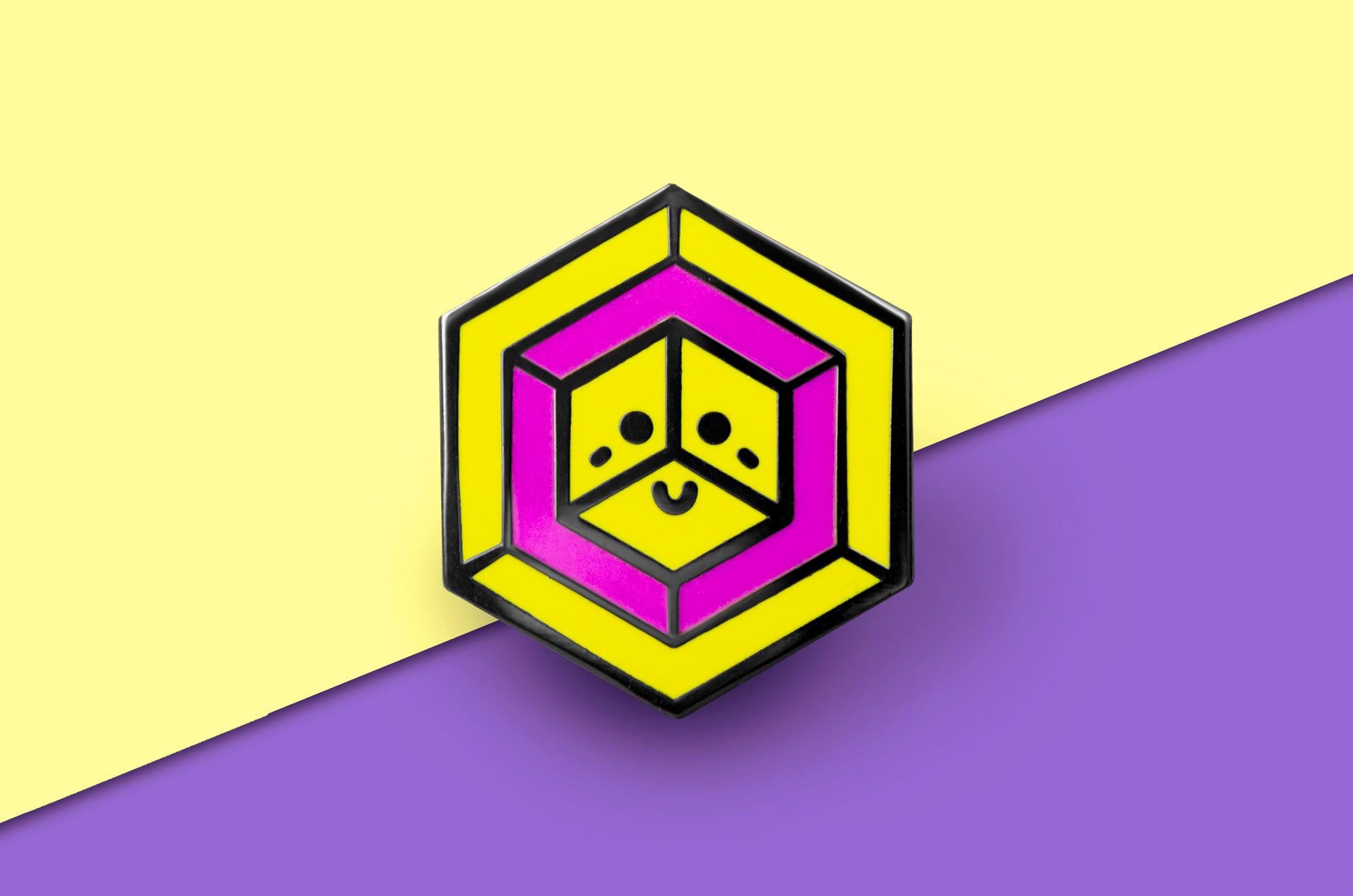 Intersex Pride - Proud Cube Pin