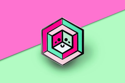 Abrosexual Pride - Proud Cube Pin