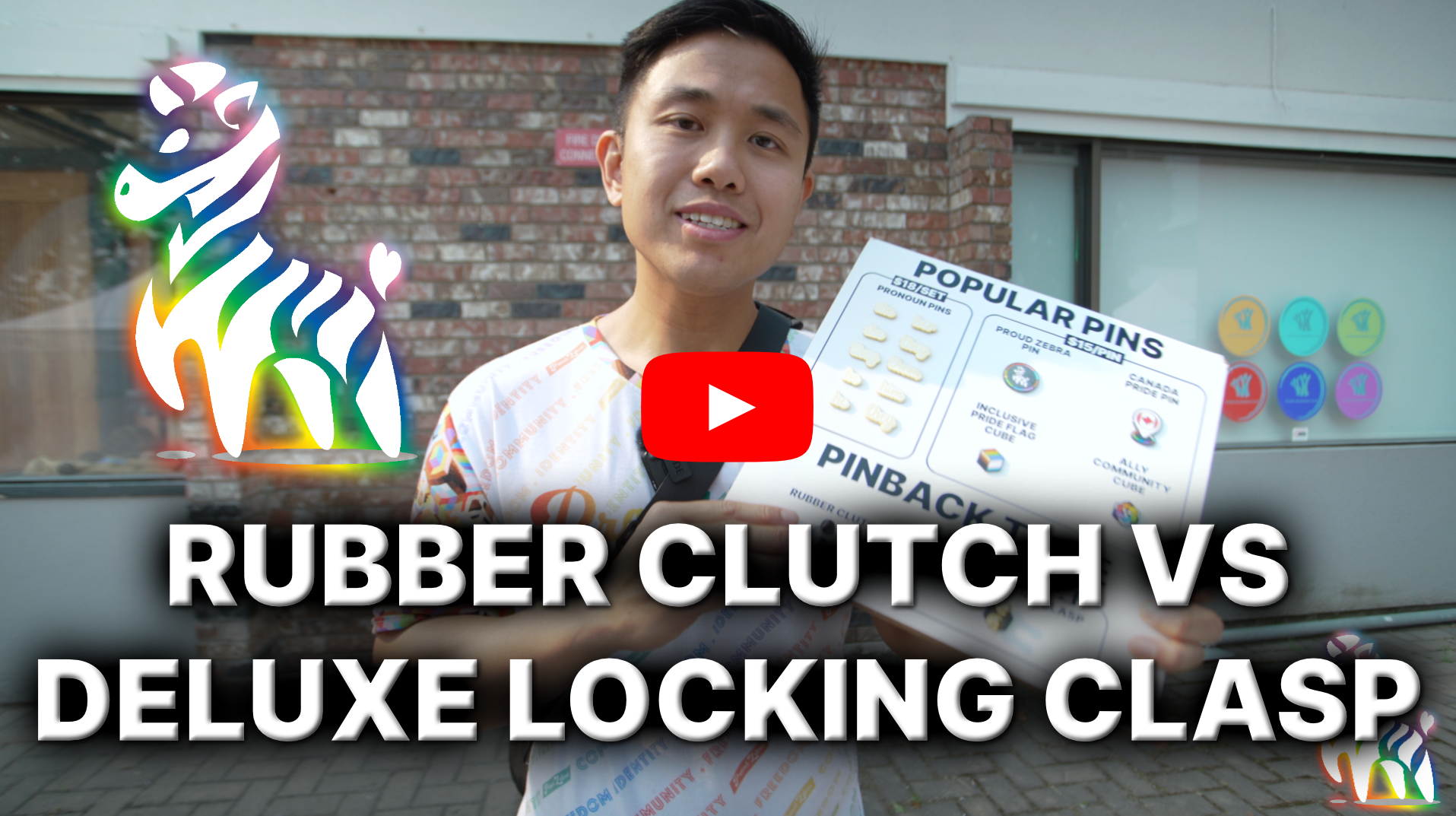 rubber clutch vs locking clasp for enamel pins youtube thumbnail