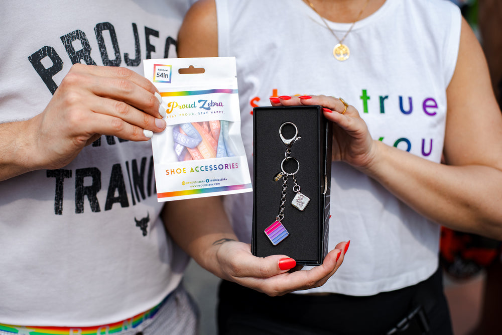 Trans Pride Flag Proud Cube Bag Charm Pride Keychain Them 