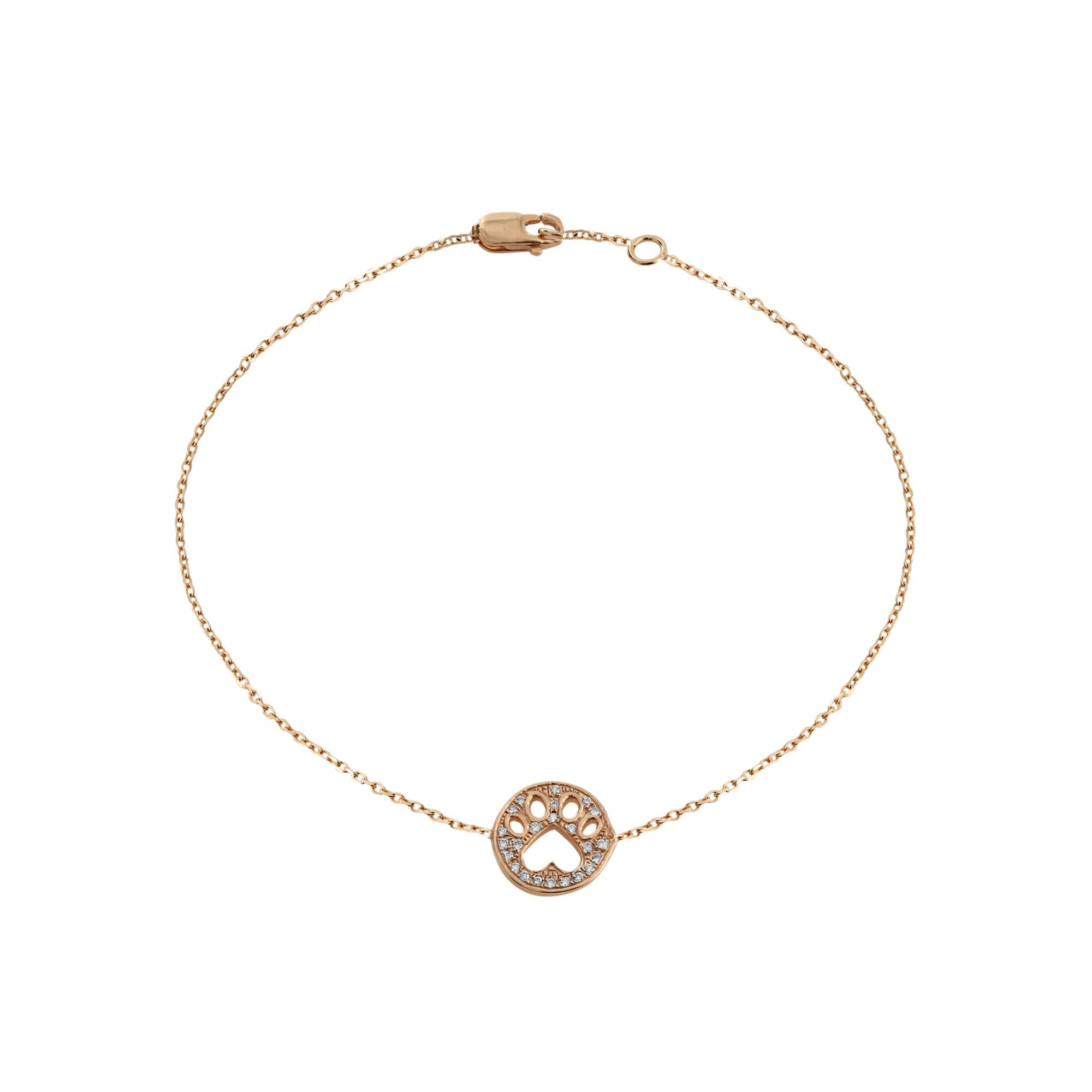 Our Cause for Paws 14k Gold and Diamond Mini Paw Bracelet – Our Cause ...