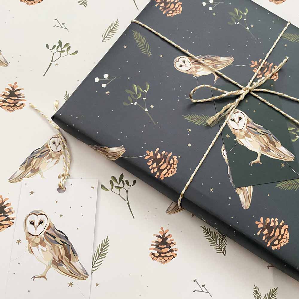 owl wrapping paper