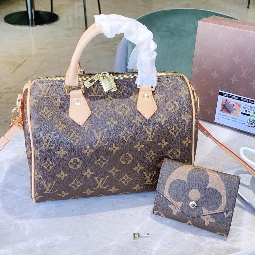 LV Louis Vuitton Fashion Women Shopping Leather Tote Handbag Sho
