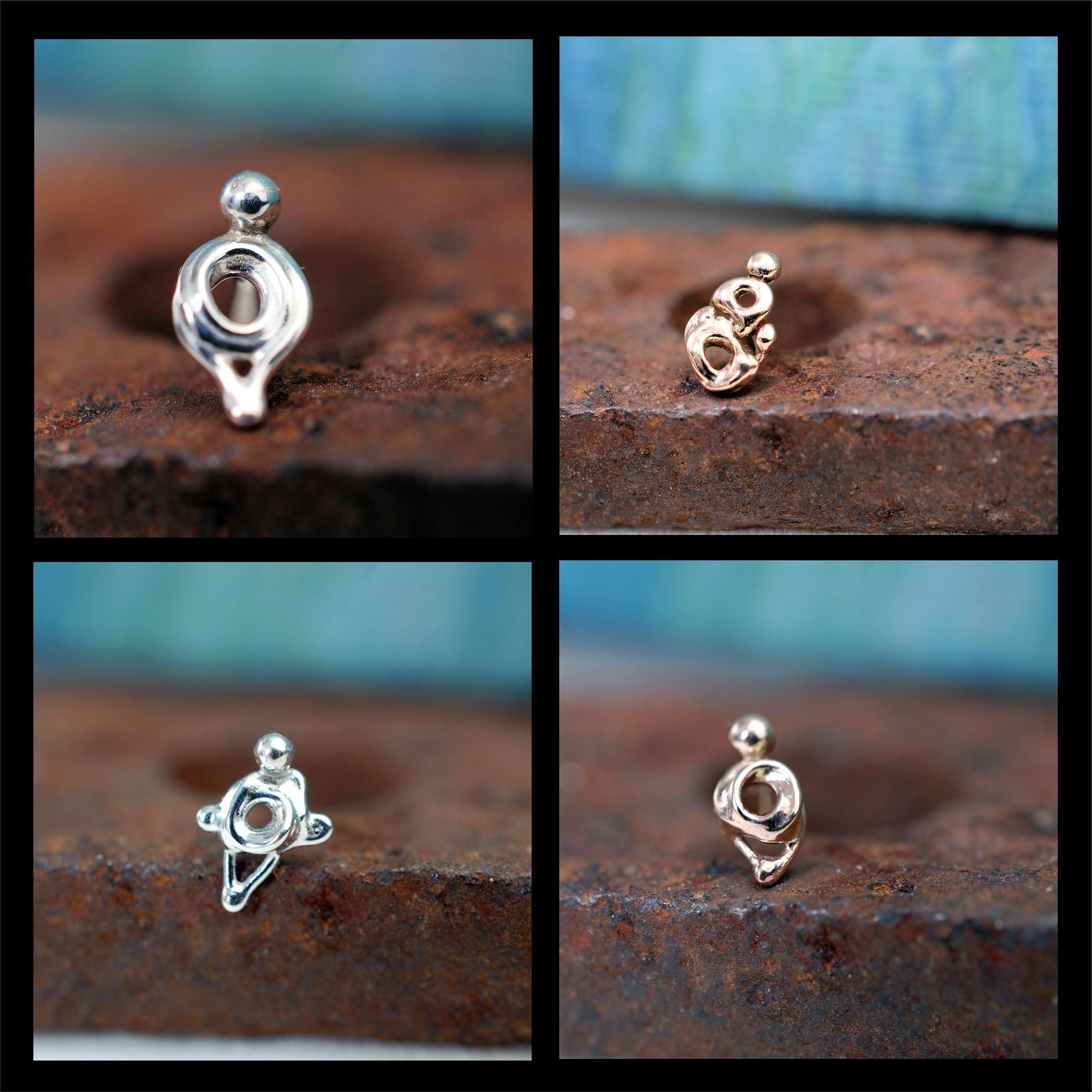 Tribal Goddess Nose Stud in Sterling Silver – Rock Your Nose Jewelry Inc.