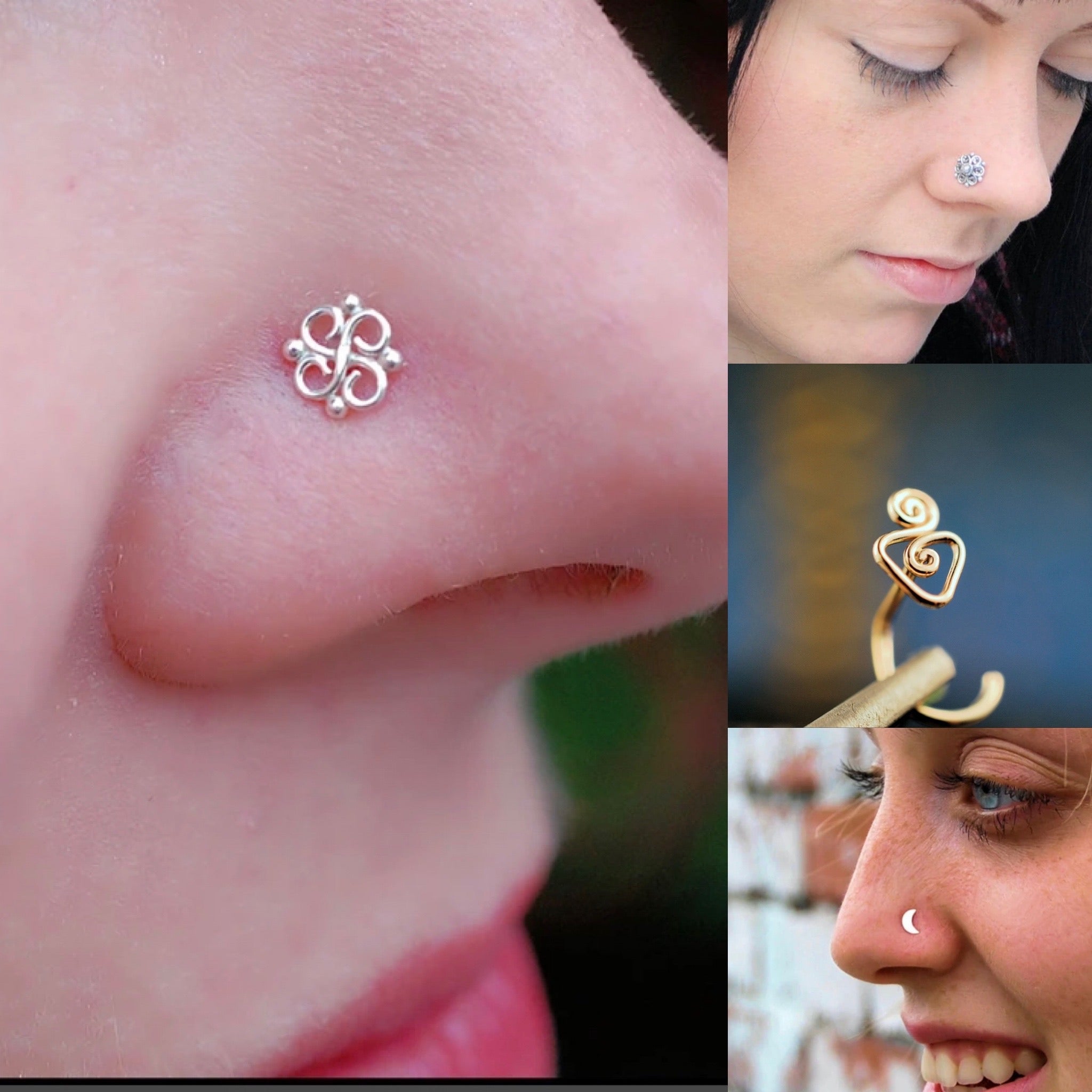 Nose Studs with no Stones – Rock Your Nose Jewelry Inc.