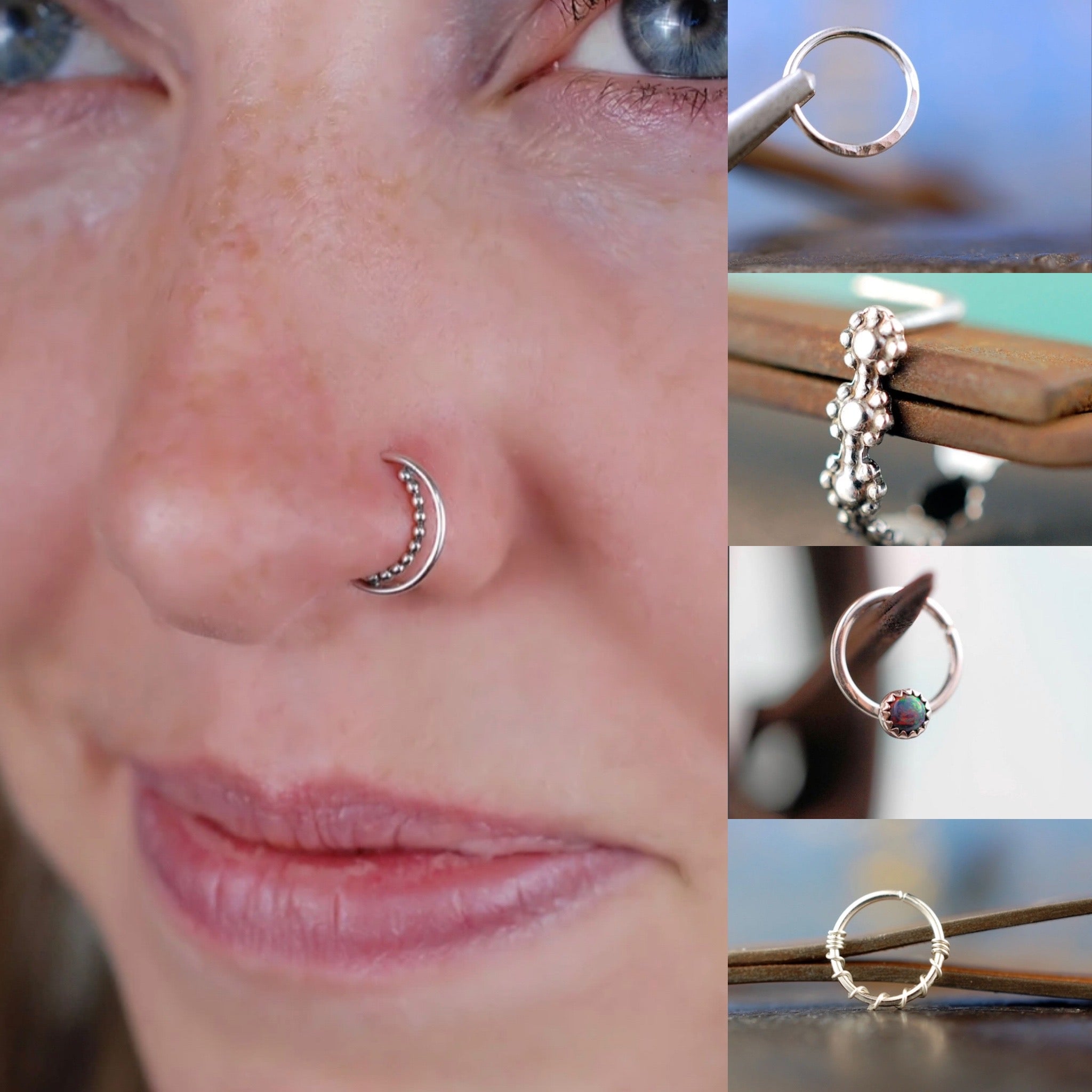 Nose ring store hoop silver