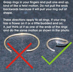 how to open and close nose rings